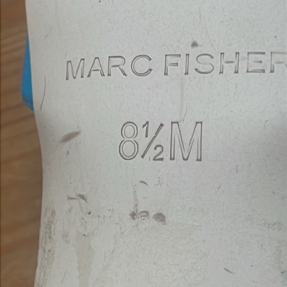 MARC FISHER 💙 Danita Heeled Sandal, slip on turquoise sky sea, Hawaiian Blue 8.5 - Picture 9 of 12